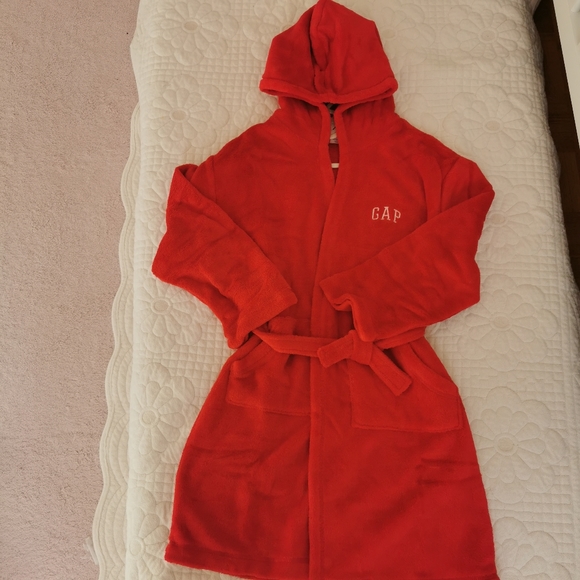 New Gap Kids Fleece Hooded Bathrobe Size 8t - Picture 3 of 6